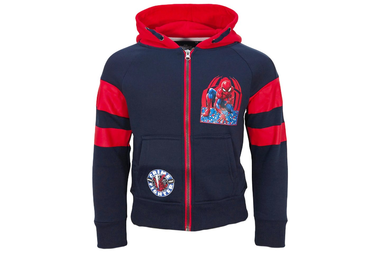 MARVEL Kapuzenpullover Marvel Spiderman Kinder Jungen Hoodie Jacke Kapuzenpullover Gr. 92 bis 128 von MARVEL