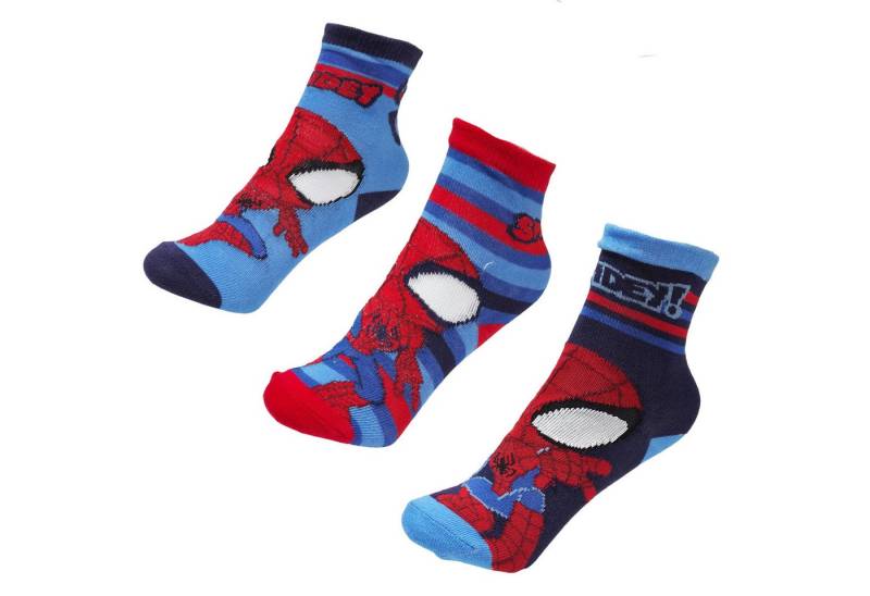 MARVEL Langsocken Marvel Spiderman Spidey Sneaker Kinder Socken 3er Pack Gr. 19-30 (3-Paar) von MARVEL