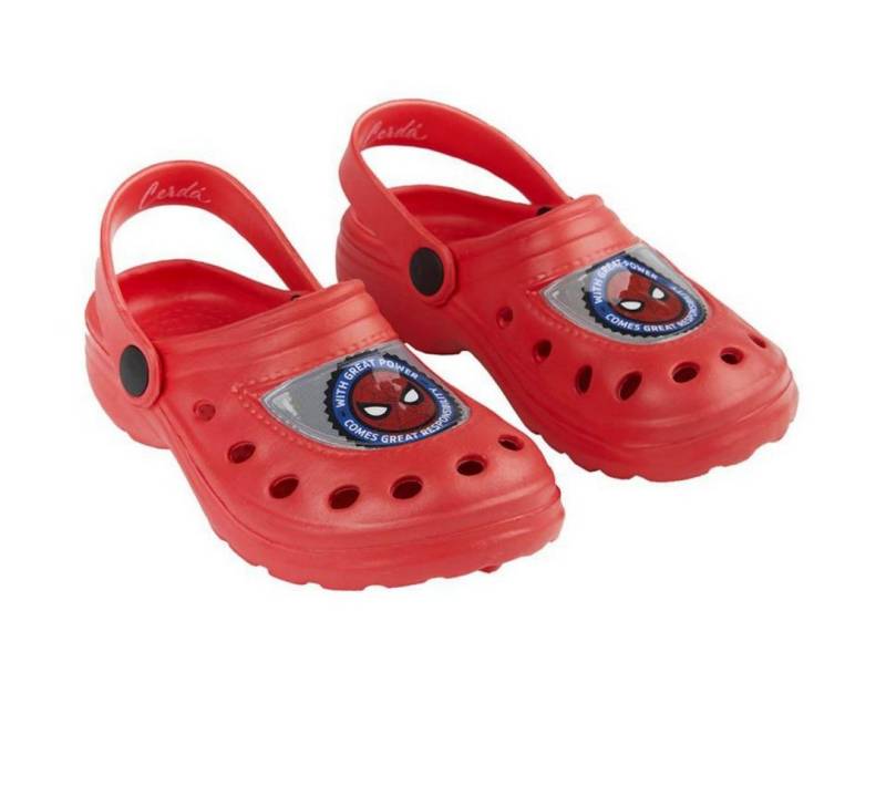 MARVEL Marvel Spiderman Jungen Clogs - Kinder Sandalen Clog Gr. 24 bis 31 von MARVEL