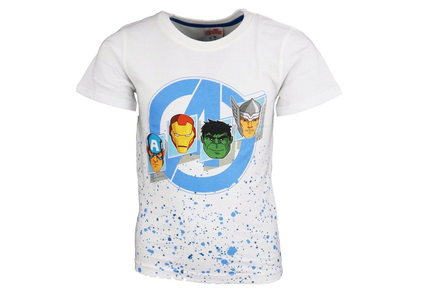 MARVEL Print-Shirt Avengers Jungen Kinder Shirt Gr. 104 bis 134, Iron Man, Hulk, Captain America, Thor von MARVEL