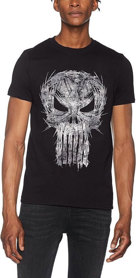 MARVEL Print-Shirt THE PUNISHER Marvel Herren T-Shirt Schwarz S M L XL XXL von MARVEL