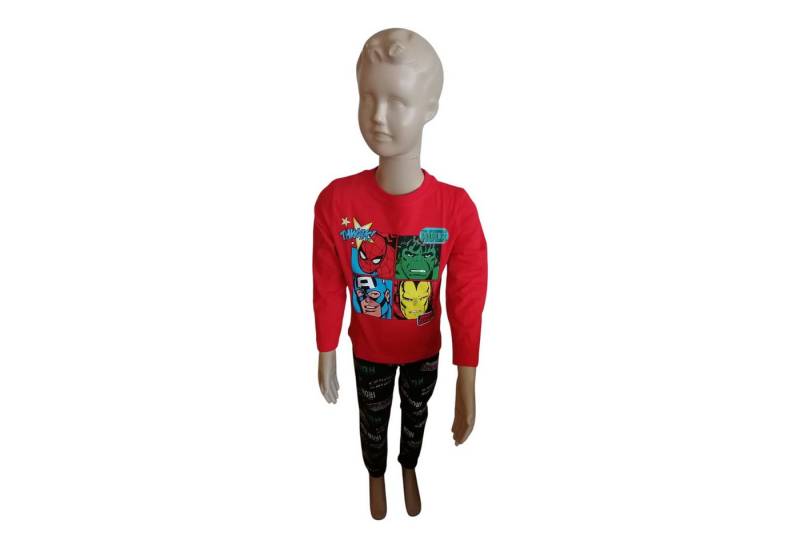 MARVEL Pyjama Jungen Pyjama Marvel „THWAK!“, Langarm & lange Hose, Gr. 104–134 (Set, 2 tlg) von MARVEL