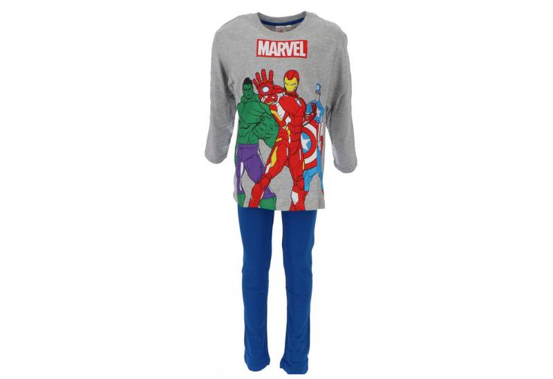 MARVEL Pyjama Marvel Avengers Schlafanzug lange Hose + Longsleeve von MARVEL