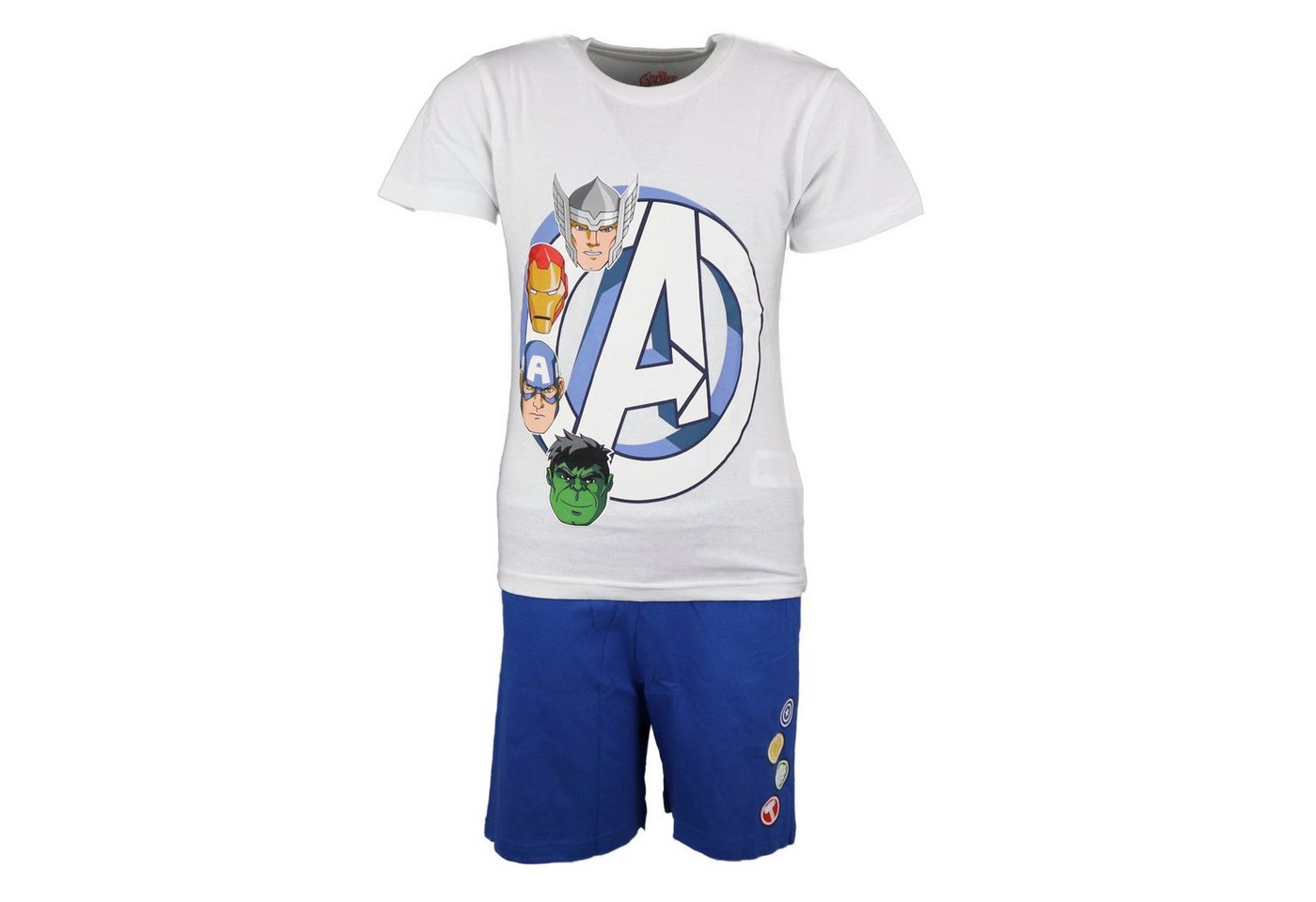 MARVEL Schlafanzug Avengers Kinder Jungen Pyjama (2 tlg) Gr. 104 bis 134, Baumwolle von MARVEL