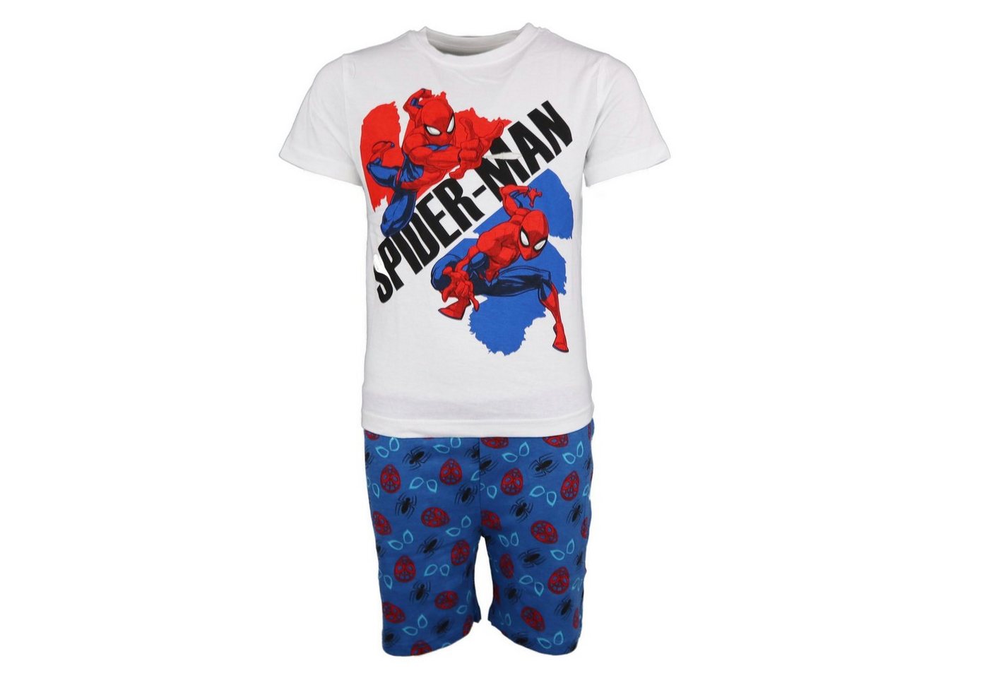 MARVEL Schlafanzug Spiderman Kinder Jungen kurzarm Pyjama Gr. 104 bis 134 von MARVEL