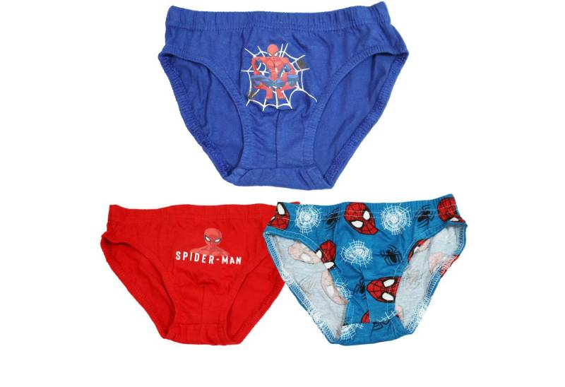 MARVEL Slip Marvel Spiderman3er Pack Slips Kinder Jungen Unterwäsche 100% Baumwolle Gr. 104 bis 134 von MARVEL