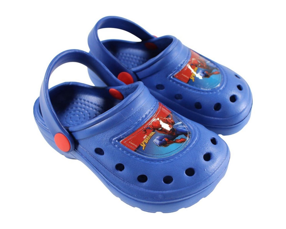 MARVEL Spider-Man Kinder Jungen Clogs Badeschuhe Gr. 22 bis 33 Blau Clog von MARVEL
