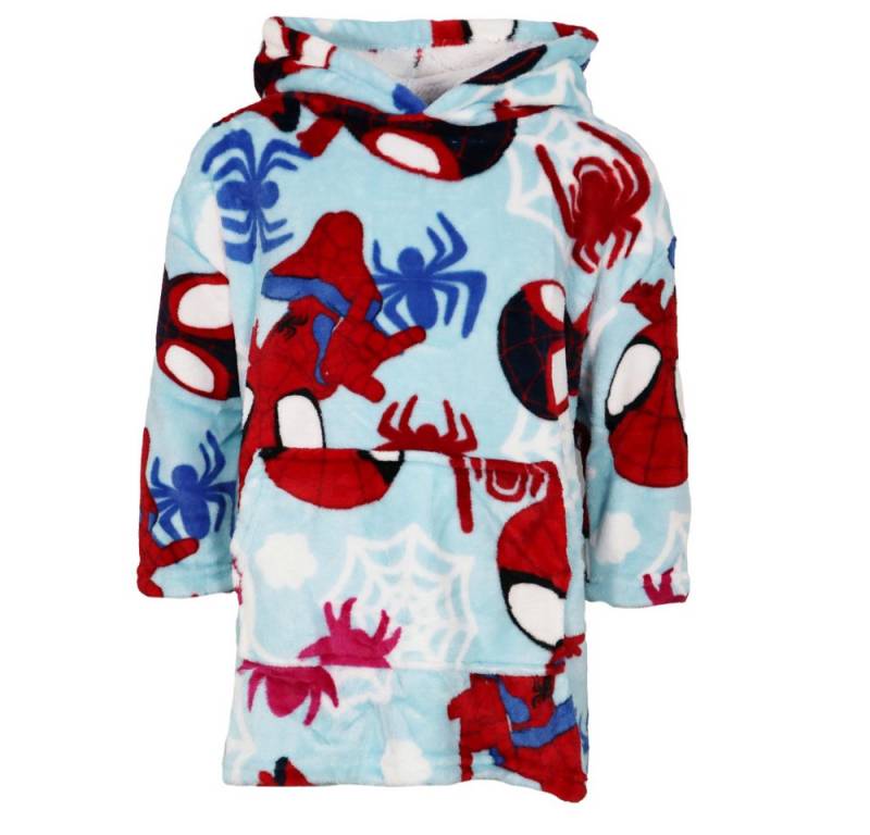 MARVEL Sweatponcho Marvel Spidey Kuschelponcho mit Ärmeln Kapuze Tasche 3-6 Jahre Bauchtasche von MARVEL