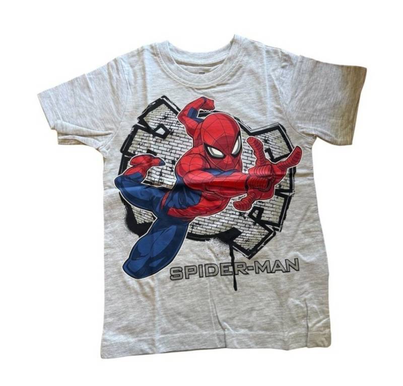 MARVEL T-Shirt Kurzärmliges T-Shirt für Jungen, "Spiderman", Blau oder Grau, Gr.104 von MARVEL