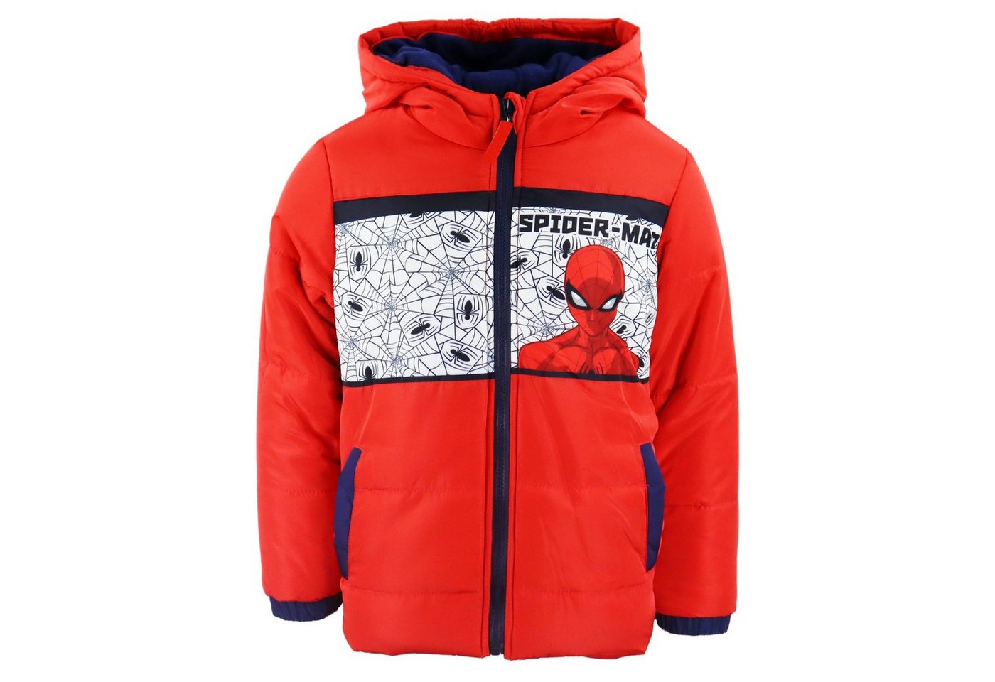 MARVEL Winterjacke Marvel Spiderman Kinder Jungen Winterjacke Jacke mit Kapuze von MARVEL