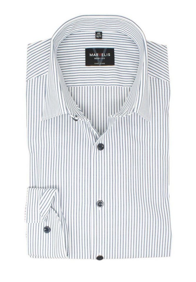 MARVELIS Businesshemd BODY FIT - Businesshemd enge, taillierte Schnittführung von MARVELIS
