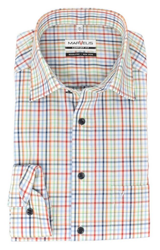 MARVELIS Businesshemd COMFORT FIT - Businesshemd bequeme Schnittführung von MARVELIS