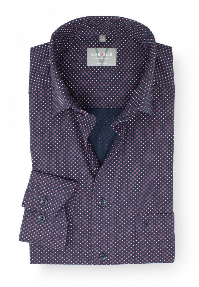 MARVELIS Langarmhemd Comfort Fit bequeme Schnittführung von MARVELIS