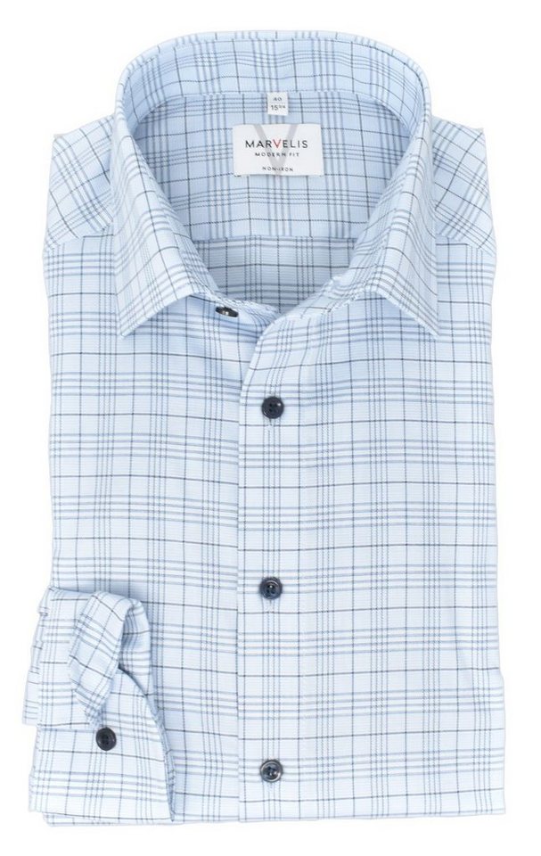 MARVELIS Businesshemd MODERN FIT - Businesshemd normale, leicht taillierte Schnittführung von MARVELIS