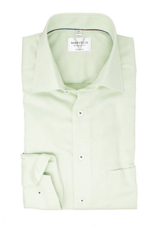 MARVELIS Businesshemd Modern Fit normale, leicht taillierte Schnittführung von MARVELIS