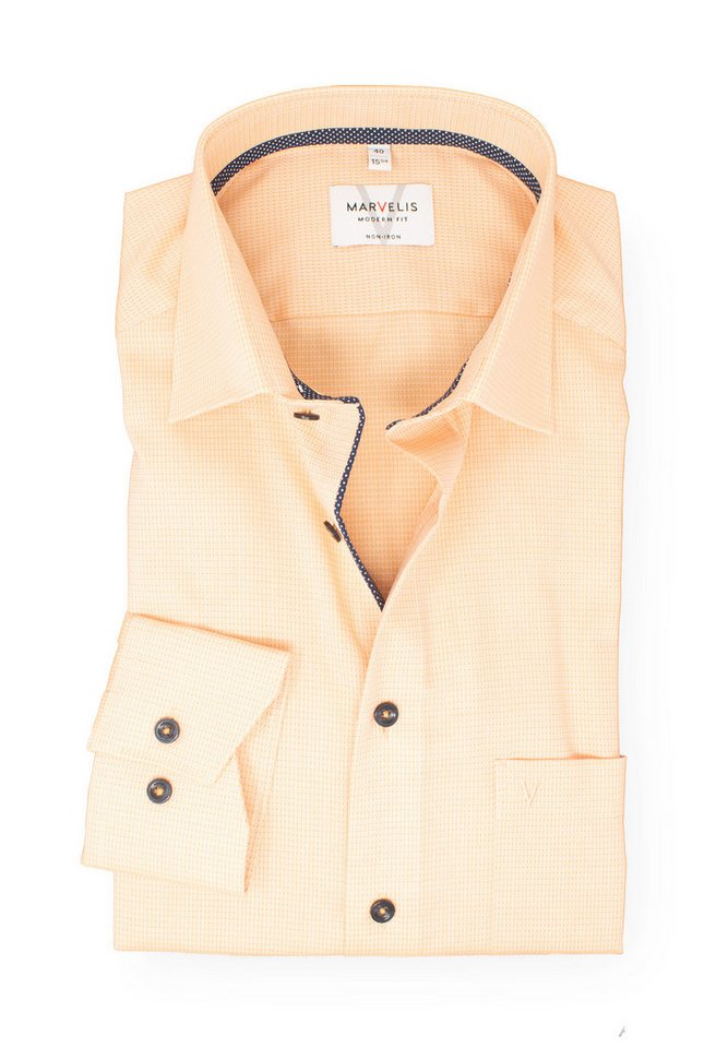 MARVELIS Businesshemd Modern Fit normale, leicht taillierte Schnittführung von MARVELIS