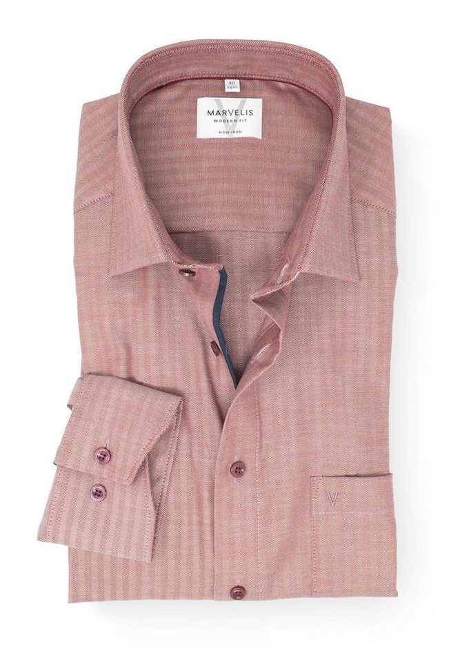 MARVELIS Businesshemd Modern Fit normale, leicht taillierte Schnittführung MARVELIS Businesshemd Modern Fit normale, leicht taillierte Schnittführung von MARVELIS