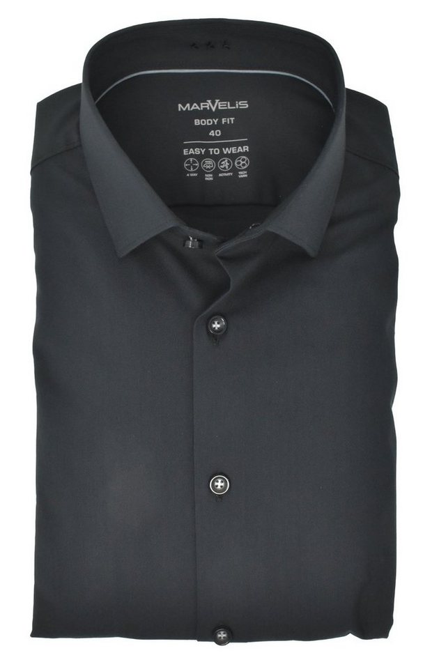 MARVELIS Businesshemd BODY FIT - Easy To Wear Hemd enge, stark taillierte Schnittführung von MARVELIS