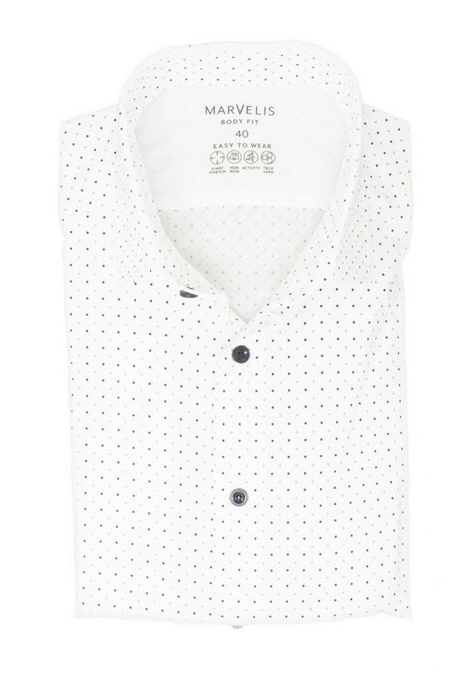 MARVELIS Businesshemd EASY TO WEAR BODY FIT enge, taillierte Schnittführung von MARVELIS