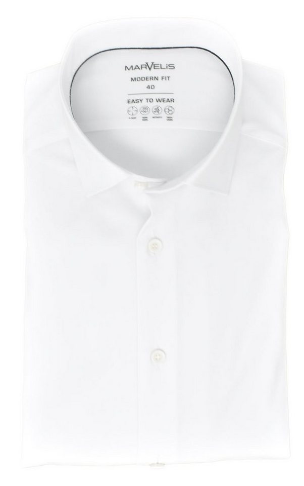 MARVELIS Businesshemd MODERN FIT - Easy To Wear Hemd normale, leicht taillierte Schnittführung von MARVELIS