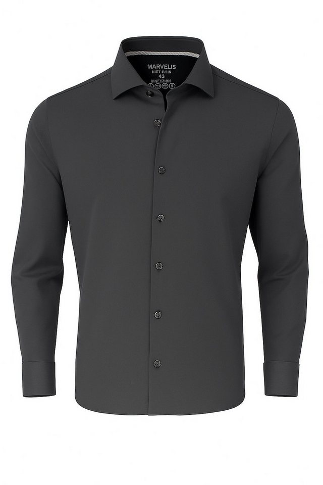 MARVELIS Businesshemd Easy To Wear Modern Fit normale, leicht taillierte Schnittführung von MARVELIS