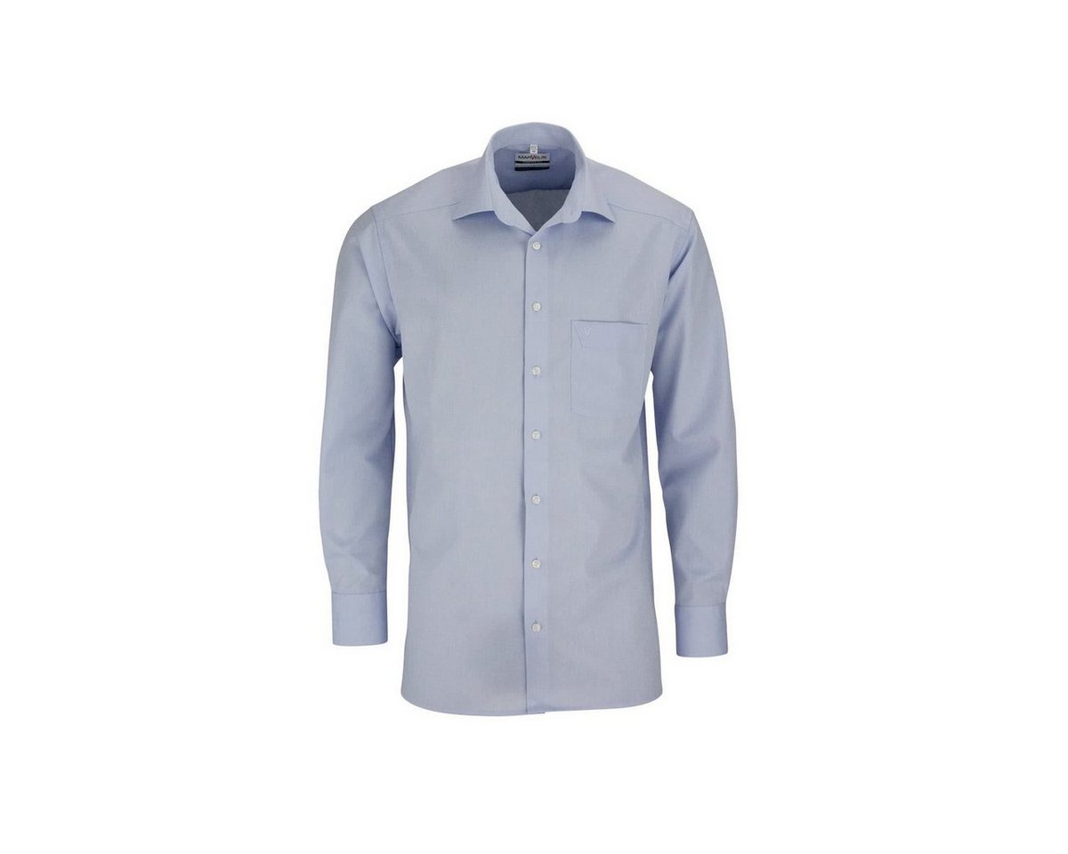 MARVELIS Businesshemd Langarm Business Hemd für Herren in blau (1-tlg., keine Angabe) von MARVELIS