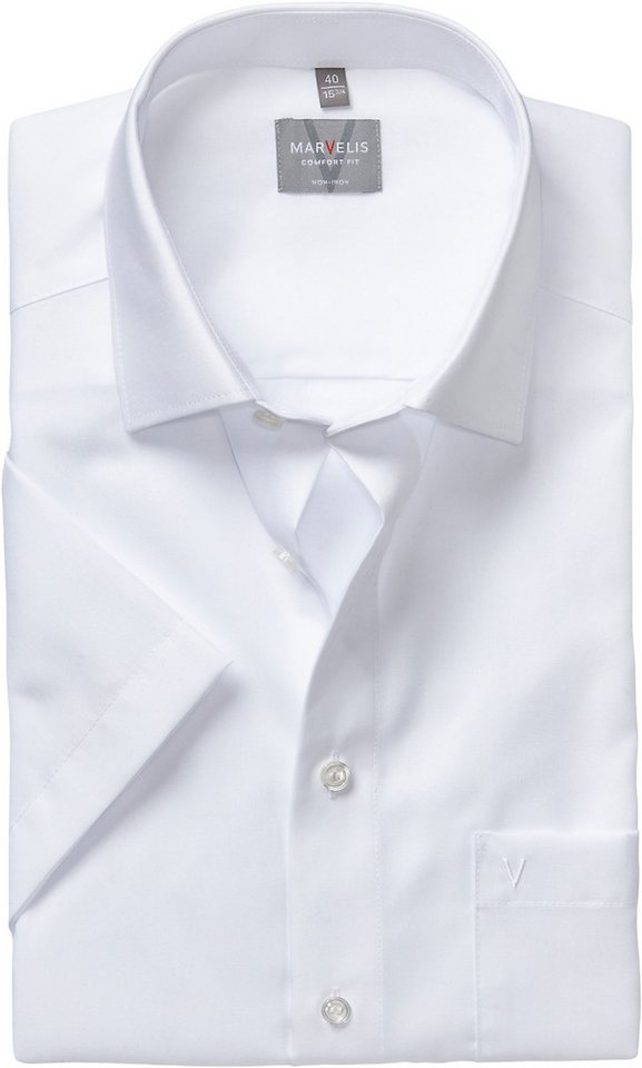 MARVELIS Kurzarmhemd Businesshemd, New-Kentkragen, comfort fit von MARVELIS