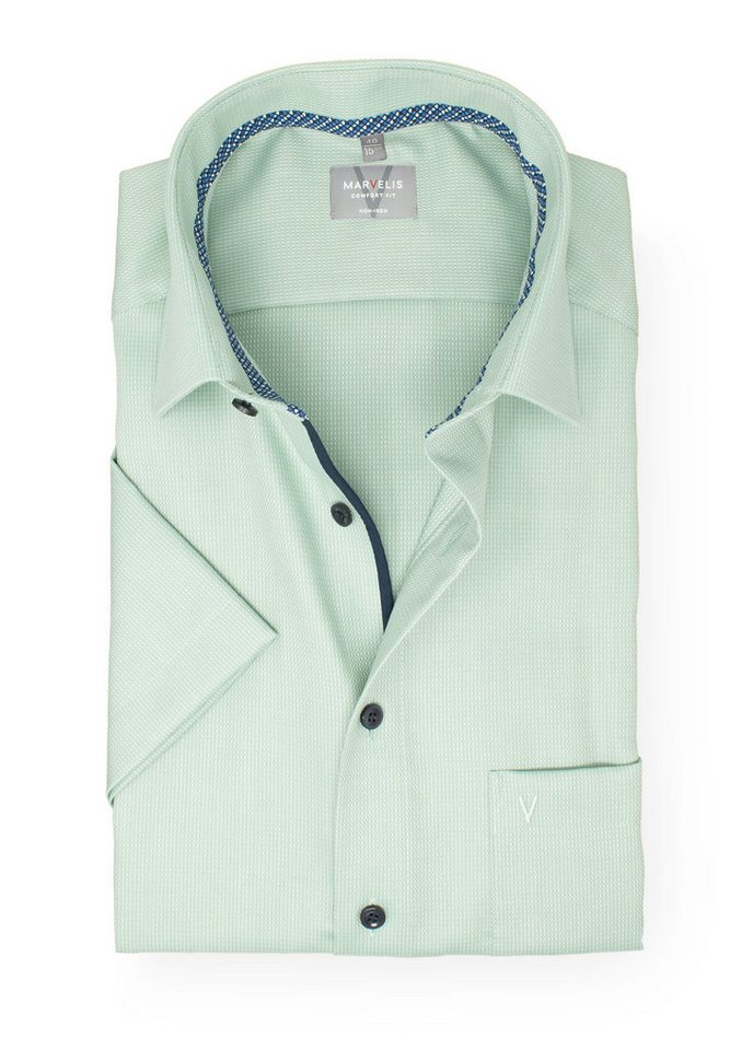 MARVELIS Kurzarmhemd Modern Fit normale, leicht taillierte Schnittführung von MARVELIS