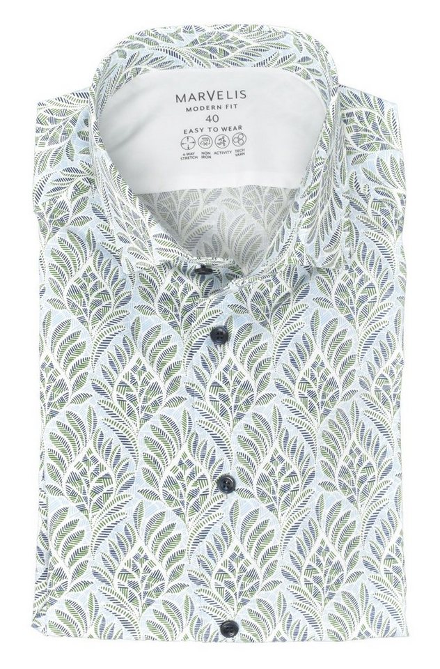 MARVELIS Langarmhemd MODERN FIT - Easy To Wear Hemd normale, leicht taillierte Schnittführung MARVELIS Langarmhemd MODERN FIT - Easy To Wear Hemd normale, leicht taillierte Schnittführung von MARVELIS