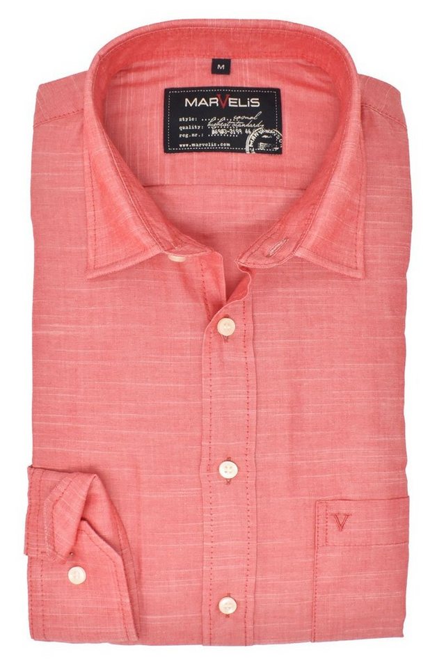 MARVELIS Langarmhemd CASUAL FIT - Freizeithemd normale Schnittführung MARVELIS Langarmhemd CASUAL FIT - Freizeithemd normale Schnittführung von MARVELIS