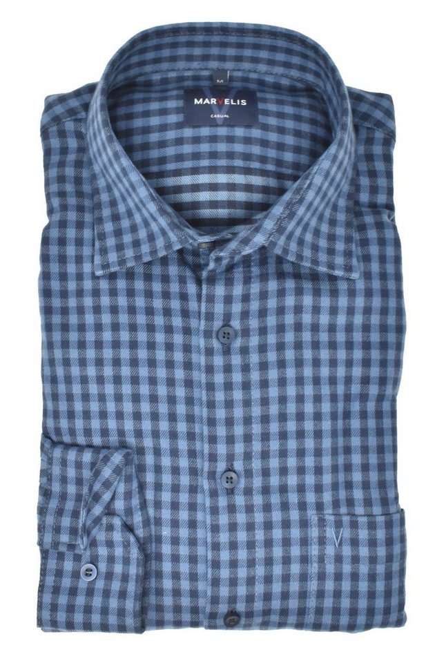 MARVELIS Langarmhemd CASUAL FIT - Freizeithemd normale Schnittführung von MARVELIS