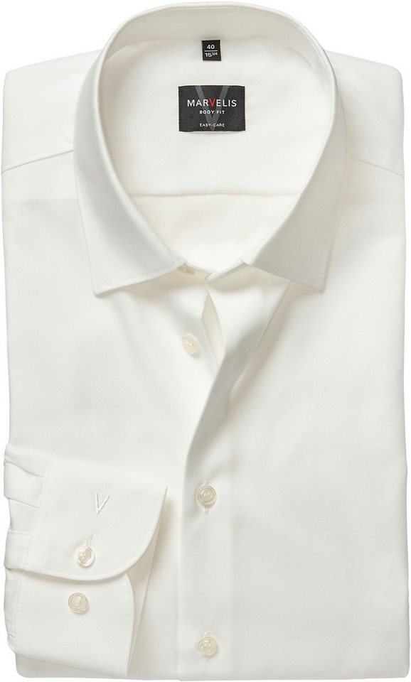 MARVELIS Langarmhemd Kentkragen, Businesshemd, körpernah von MARVELIS