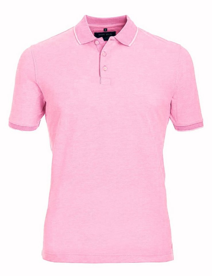 MARVELIS Poloshirt Poloshirt - Casual Fit - Polokragen - Einfarbig - Rosa (1-tlg) von MARVELIS