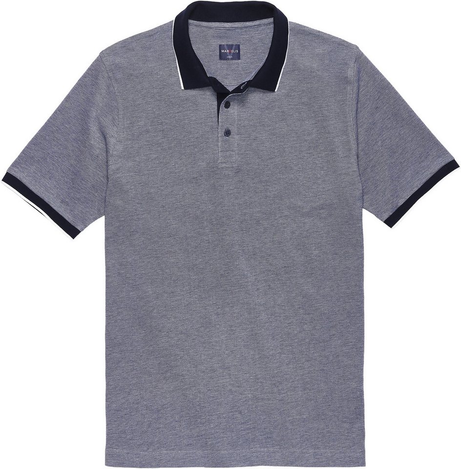 MARVELIS Poloshirt meliert, leicht tailliert von MARVELIS