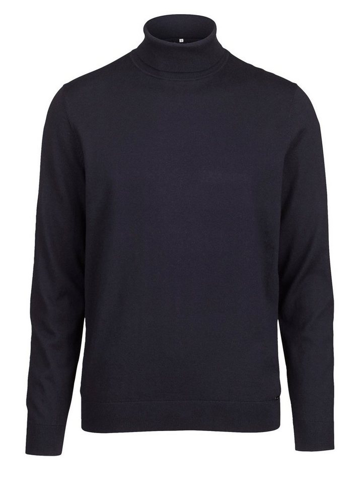 MARVELIS Rollkragenpullover Rollkragenpullover - Casual Fit - Merino - Einfarbig - Marine (1-tlg) von MARVELIS