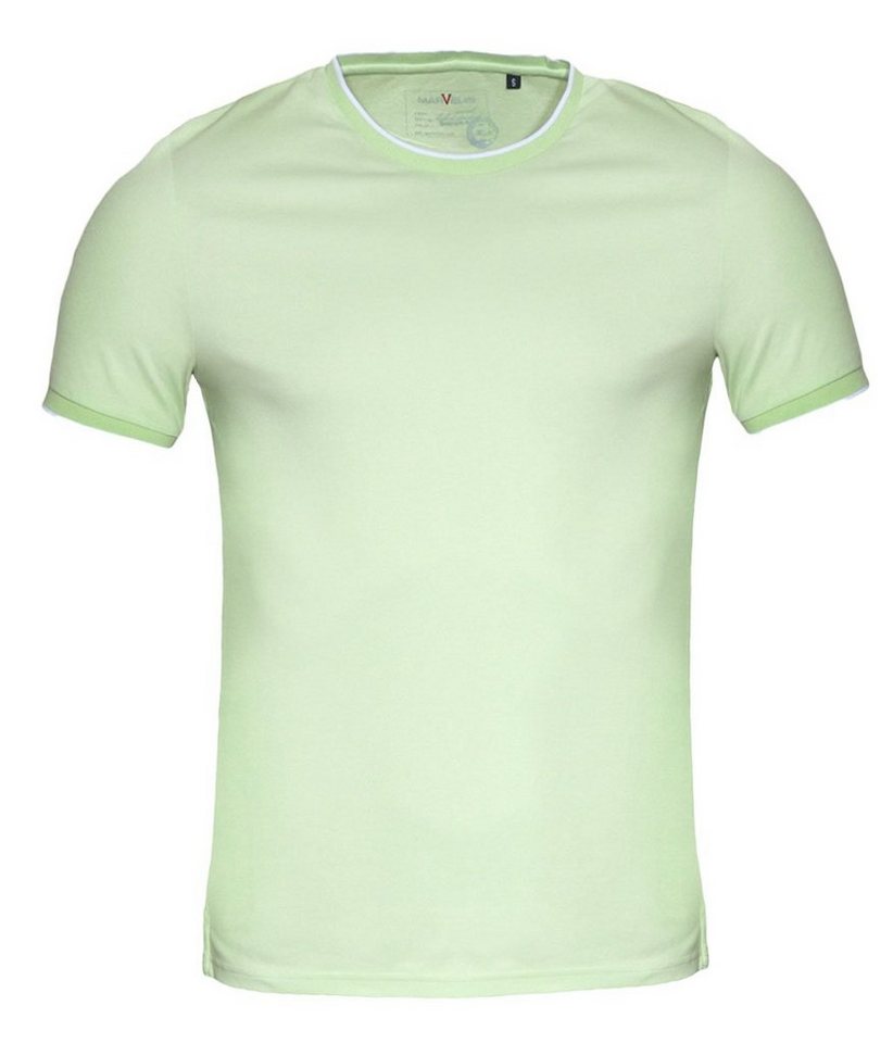 MARVELIS T-Shirt T-Shirt - Casual Fit - Rundhals - Einfarbig - Hellgrün (1-tlg) Quick-Dry von MARVELIS