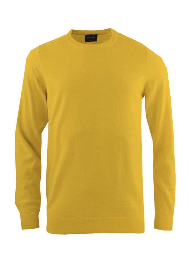 MARVELIS V-Ausschnitt-Pullover Pullover - Merino - Casual Fit - V-Ausschnitt - Einfarbig - Gelb von MARVELIS