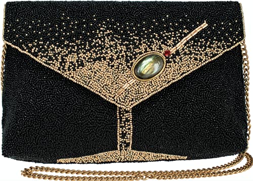 Mary Frances Damen Olive You Crossbody Clutch Handtasche, Schwarz von MARY FRANCES