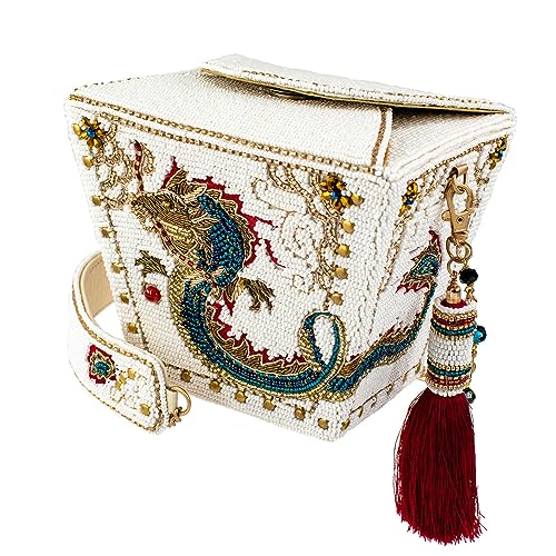 Mary Frances Damen, Mehrfarbig Noble Dragon Schultertasche mit Tragegriff Oben von MARY FRANCES