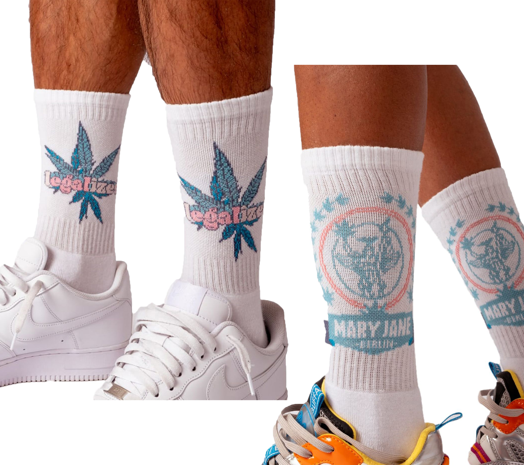 MARY JANE BERLIN Tennis-Socken Baumwoll-Socken mit Logo-Schriftzug oder LEGALIZED 2406-4-SO Weiß MARY JANE BERLIN Tennis-Socken Baumwoll-Socken mit Logo-Schriftzug oder LEGALIZED 2406-4-SO Weiß von MARY JANE BERLIN