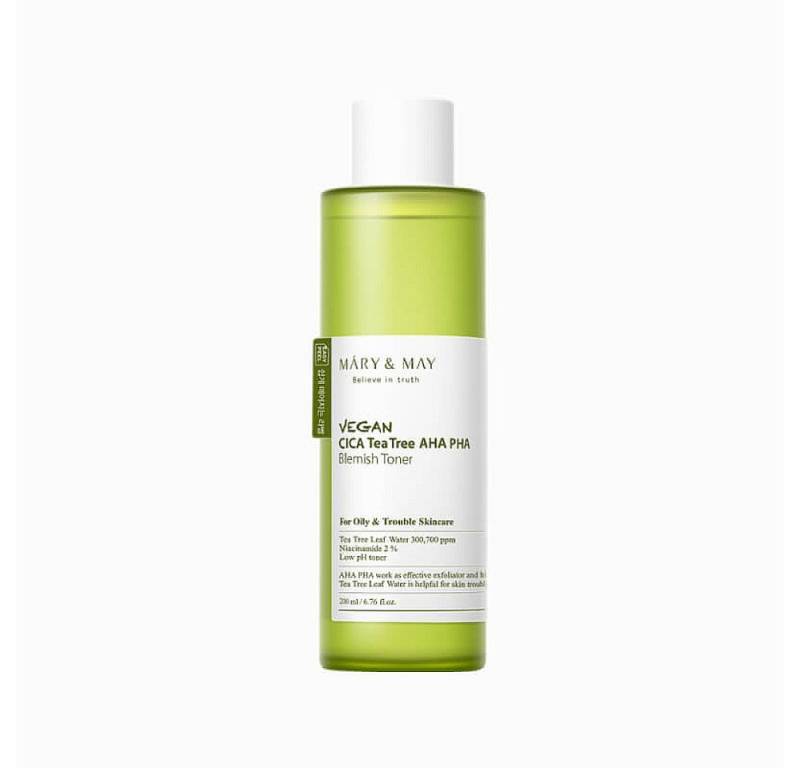 MARY & MAY Gesichtswasser Mary and May - Vegan Cica Tea Tree AHA PHA Blemish Toner MARY & MAY Gesichtswasser Mary and May - Vegan Cica Tea Tree AHA PHA Blemish Toner von MARY & MAY