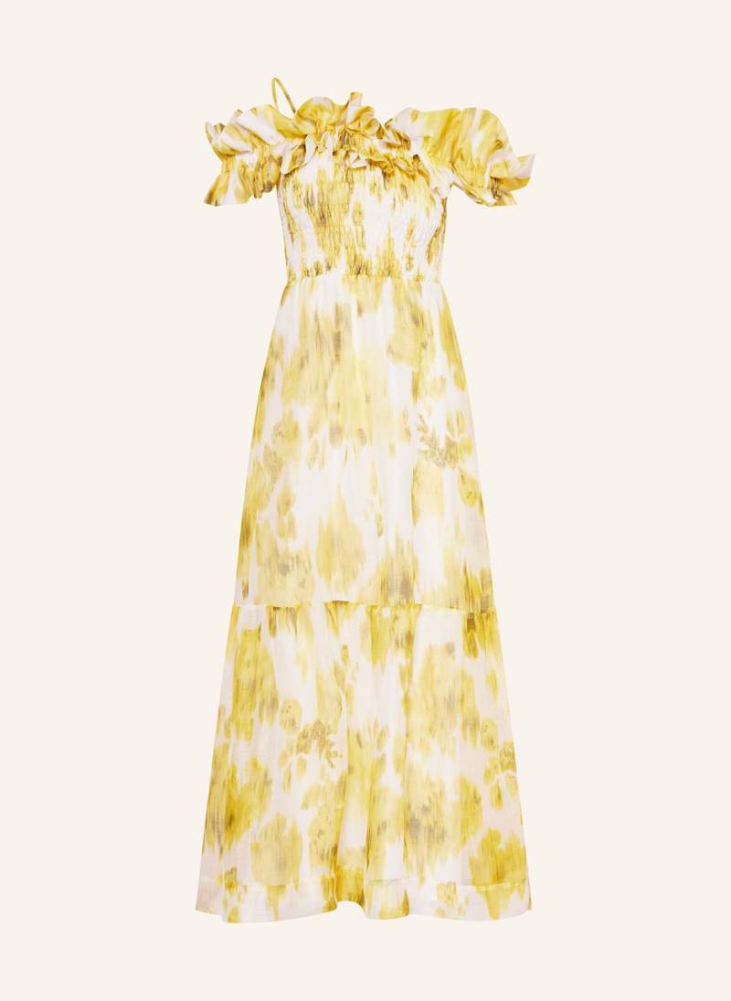 Maryan Mehlhorn Strandkleid Soft Focus Florals Mit Leinen Und Seide gelb von MARYAN MEHLHORN