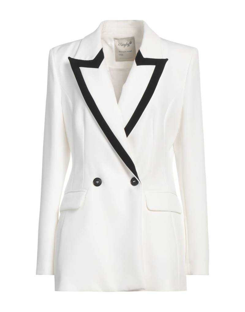 MARYLEY Blazer Damen Weiß MARYLEY Blazer Damen Weiß von MARYLEY