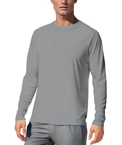 MARZXIN UPF 50+ Langarmshirt Herren UV Shirt Schnelltrocknend Atmungsaktiv Sportshirt Funktionsshirt Sonnenschutz Laufshirt Fitnessshirt Grau L MARZXIN UPF 50+ Langarmshirt Herren UV Shirt Schnelltrocknend Atmungsaktiv Sportshirt Funktionsshirt Sonnenschutz Laufshirt Fitnessshirt Grau L von MARZXIN