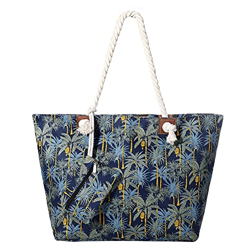 MASADA Badetasche XXL Familie Strandtasche Damen Beach bag groß mit Reißverschluss - Jungle Tree von MASADA