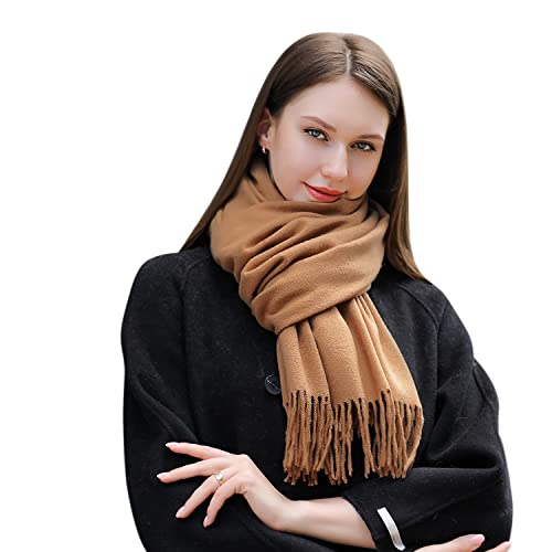 MASADA Damen Winterschal warmer und weicher Schal - Hellbraun von MASADA