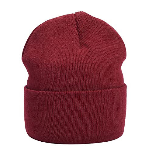 MASADA Damen und Herren Beanie Winter-Mütze - Bordeaux rot von MASADA