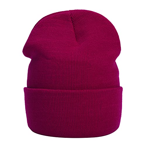 MASADA Damen und Herren Beanie Winter-Mütze - Magenta von MASADA