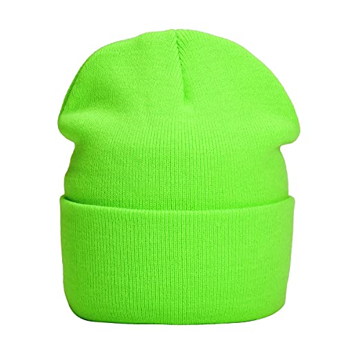 MASADA Damen und Herren Beanie Winter-Mütze - Neongrün von MASADA