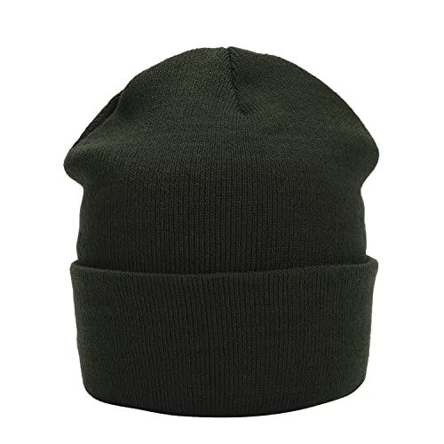 MASADA Damen und Herren Beanie Winter-Mütze - Olive von MASADA